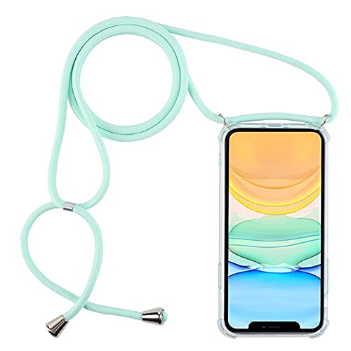 PuYu Zhe Handykette Handyhülle kompatibel mit Samsung Galaxy S10,Ultra Dünn Transparent Weiches Silikon Case Cover mit Kordel zum Umhängen Necklace Phone Necklace Hülle mit Band,Himmelblau von puyu zhe