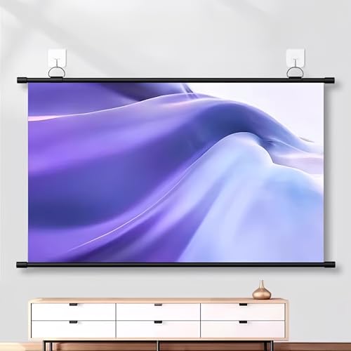 Faltbare Projektionsleinwand,Projector screen8K NanofaserStanzfreie Installation, einfach zu verstauenFür Wandmontage, Filmnacht,Videoleinwand Für Büro Schulen(B60) von pykaaiiu