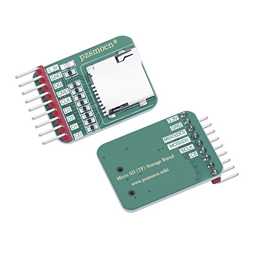 pzsmocn Steckplatzmodule Für Micro-SD/TF-Speicherkartenleser (2 Stück) Sind Mit Raspberry Pi und Arduino-Karten Kompatibel. Geeignet Für Smart Home, Roboter, Bürounterricht, 3D-Drucker Usw. von pzsmocn