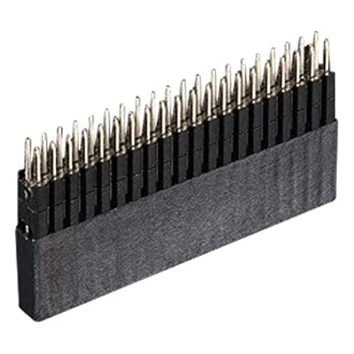 Buchsenleiste für Raspberry Pi, 2x20-polig, 2.54mm, schwarz, 2X 3mm Abstand von qfix