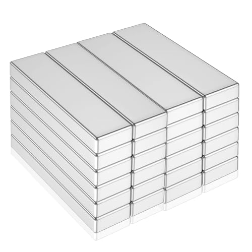 24 Stück Magnete Stark Klein, 30x10x3mm Neodym Magnete Extra Stark Magnete für Magnettafel, Magnete Klebend Platten Magneten für Küchenschrank, Büro, Whiteboard Magnet Magnetplatten von qhklew