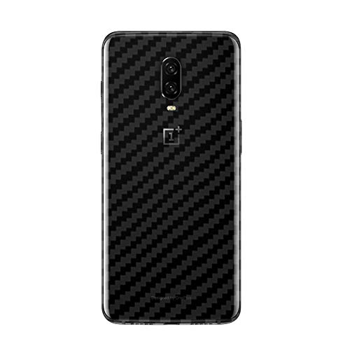 qichenlu [Carbon Muster] 4 Stück Rückseite Folie für OnePlus 6T, Folie Hinten für OnePlus 6T,Klar Matt Klebefolie Kratzfest Hinten Schutz von qichenlu