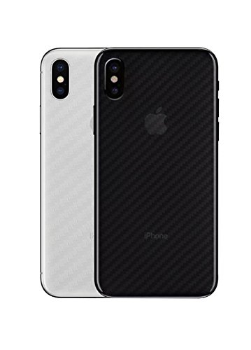 qichenlu [Carbon Muster] 4 Stück Rückseite Folie kompatibel mit iPhone XS, Folie Hinten kompatibel mit iPhone XS,Klar Matt Klebefolie Kratzfest Hinten Schutz von qichenlu