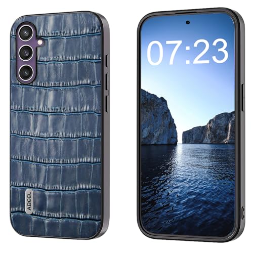 qichenlu Echtleder Backcover für Samsung Galaxy S24 FE,【Geprägtes Krokodil Muster,Robustes Rindsleder】 Stoßfest Rand Ecken Schutz Ledercase Tasche Handy Hülle,Blau qichenlu Echtleder Backcover für Samsung Galaxy S24 FE,【Geprägtes Krokodil Muster,Robustes Rindsleder】 Stoßfest Rand Ecken Schutz Ledercase Tasche Handy Hülle,Blau von qichenlu