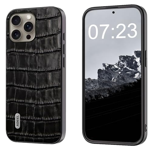 qichenlu Echtleder Backcover kompatibel mit iPhone 16 Pro,【Geprägtes Krokodil Muster,Robustes Rindsleder】 Stoßfest Rand Ecken Schutz Ledercase Tasche Handy Hülle,Schwarz qichenlu Echtleder Backcover kompatibel mit iPhone 16 Pro,【Geprägtes Krokodil Muster,Robustes Rindsleder】 Stoßfest Rand Ecken Schutz Ledercase Tasche Handy Hülle,Schwarz von qichenlu