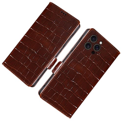 qichenlu Echtleder Klapphülle Geldbeutel kompatibel mit iPhone 16 Pro Max,Einzigartiges Tiermuster Wallet Case Magnet Cover Handytasche mit Kartenfächer,Aligator Braun qichenlu Echtleder Klapphülle Geldbeutel kompatibel mit iPhone 16 Pro Max,Einzigartiges Tiermuster Wallet Case Magnet Cover Handytasche mit Kartenfächer,Aligator Braun von qichenlu
