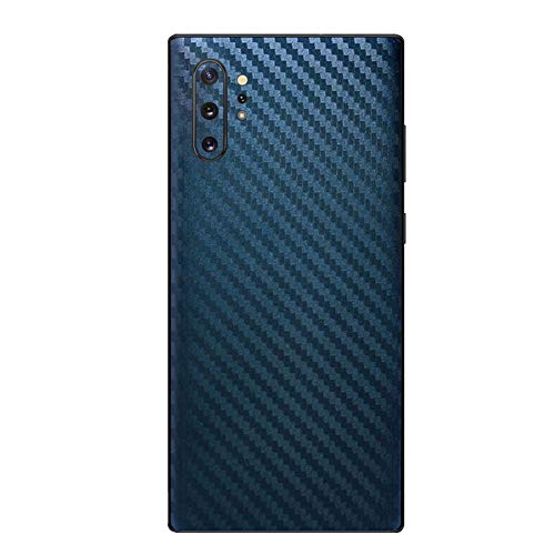qichenlu [Glänzend Stahlblau 2 Stück Rückseite Hinter Folie für Note 10+,Carbon Look Matt Klebefolie Kratzfest Hinten Schutz,Case Freundlich Weich Back Film für Samsung Galaxy Note 10+ von qichenlu