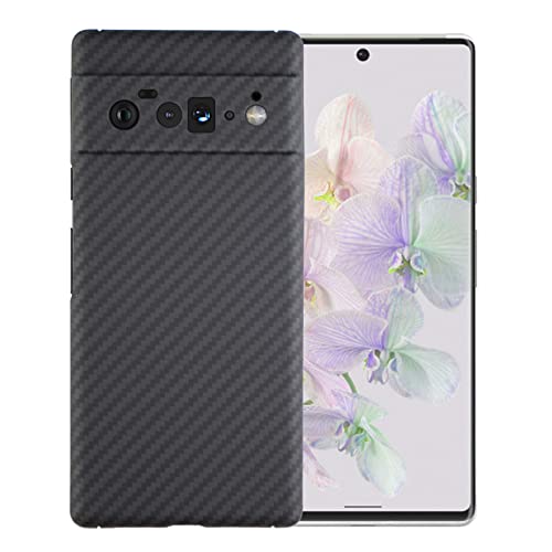 qichenlu Kugelsicher Aramidfaser Kamera Schutz-Schwarz Aramid Hülle für Pixel 6,Militärstandard Stoßfest Extrem Dünn Cover Case Hartschale für Google Pixel 6 von qichenlu