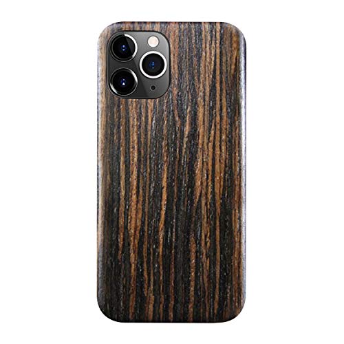 qichenlu Kugelsicher Aramidkern Afrikanisches Ebenholz Echtholz Hülle Backcover kompatibel mit iPhone 13 Pro Max,FSC zert. Holz Handyschale Ultra Slim Wood Case von qichenlu