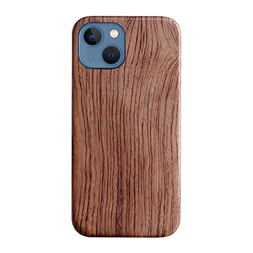 qichenlu Kugelsicher Aramidkern Rosenholz Echtholz Hülle Backcover kompatibel mit iPhone 13 Mini,FSC zert. Holz Handyschale Ultra Slim Wood Case von qichenlu