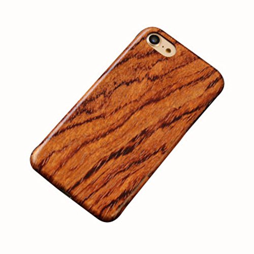 qichenlu Kugelsicher Aramidkern Rosenholz Echtholz Hülle Backcover kompatibel mit iPhone 8/7,FSC zert. Naturholz Handyhülle aus Holz Hartschale Ultra Slim Wood Case von qichenlu