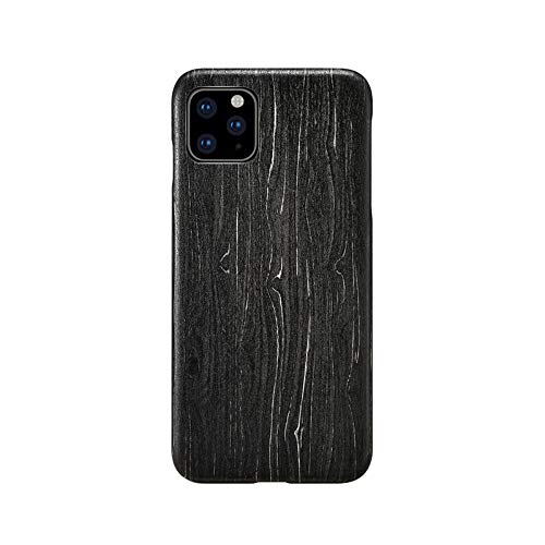 qichenlu Kugelsicher Aramidkern Schwarzes Eisholz Echtholz Hülle Backcover kompatibel mit iPhone 11 Pro Max,FSC zert. Holz Handyschale Ultra Slim Wood Case kompatibel mit iPhone 11 Pro Max von qichenlu