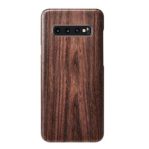 qichenlu Kugelsicher Aramidkern Schwarzes Erlenholz Echtholz Hülle Backcover für S10,Hülle für S10,FSC zert. Holz Handyschale Ultra Slim Wood Case für Samsung Galaxy S10 von qichenlu