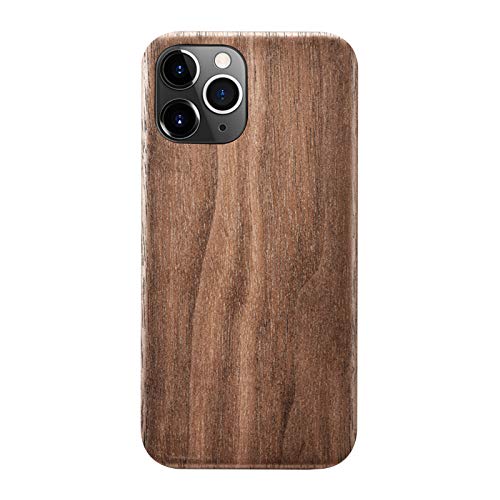 qichenlu Kugelsicher Aramidkern Walnussholz Echtholz Hülle Backcover kompatibel mit iPhone 12 Pro,FSC zert. Holz Handyschale Ultra Slim Wood Case kompatibel mit iPhone 12 Pro von qichenlu