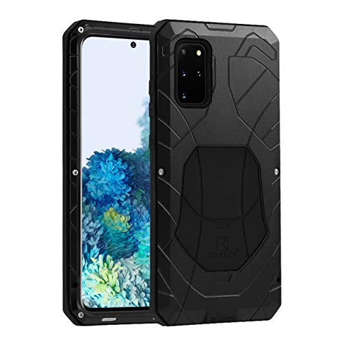 qichenlu Leichtbau Metallcase Schwarz Aluminium Hülle für A53 5G,Zweigeteilt Metall hybrid Silikon Stoßfest Bumper Outdoor Case für Samsung Galaxy A53 5G von qichenlu