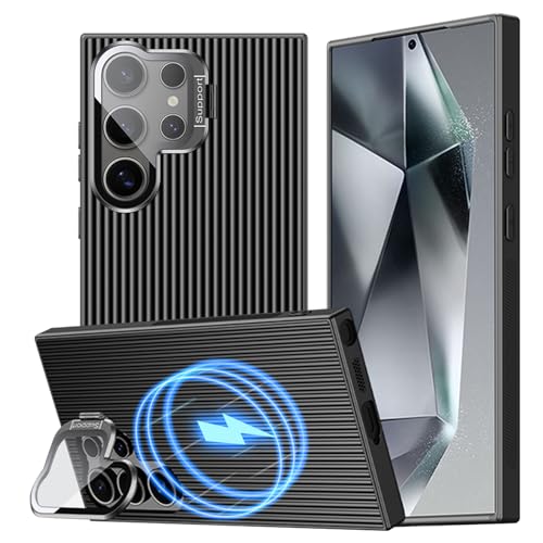 qichenlu Magnetische Handyhülle kompatibel mit MagSafe für Samsung Galaxy S23 Ultra,Integrierter Kameraschutz Ständer Kratzfest Cover KFZ Handyhalter Case - Nacht Schwarz qichenlu Magnetische Handyhülle kompatibel mit MagSafe für Samsung Galaxy S23 Ultra,Integrierter Kameraschutz Ständer Kratzfest Cover KFZ Handyhalter Case - Nacht Schwarz von qichenlu