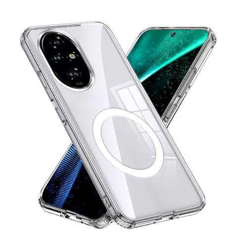 qichenlu Magnetische Hülle für Honor 200 Pro kompatibel mit MagSafe,Stoßfest Airbag Ecken Schutz Kratzfest Durchsichtig Cover KFZ Handyhalter Case - Transparent qichenlu Magnetische Hülle für Honor 200 Pro kompatibel mit MagSafe,Stoßfest Airbag Ecken Schutz Kratzfest Durchsichtig Cover KFZ Handyhalter Case - Transparent von qichenlu