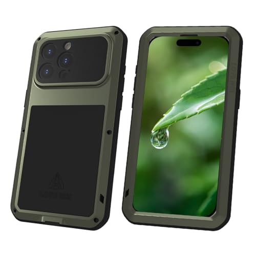 qichenlu Panzer Rüstung Grün Metallrahmen Hybrid Silikon Robuste Handyhülle kompatibel mit iPhone 14 Pro Max,Integriertes Display Schutz Glas Bruchsicher Outdoor Case Ganzkörper Stoßfeste Hülle qichenlu Panzer Rüstung Grün Metallrahmen Hybrid Silikon Robuste Handyhülle kompatibel mit iPhone 14 Pro Max,Integriertes Display Schutz Glas Bruchsicher Outdoor Case Ganzkörper Stoßfeste Hülle von qichenlu