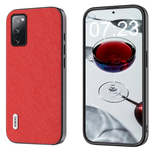 qichenlu Echtleder Back Cover,【Business Serie,Stoßfest TPU Rahmen】 Robustes Rindsleder Handy Schutz Hülle Tasche Ledercase für Samsung Galaxy S20 FE 5G,Blau von qichenlu