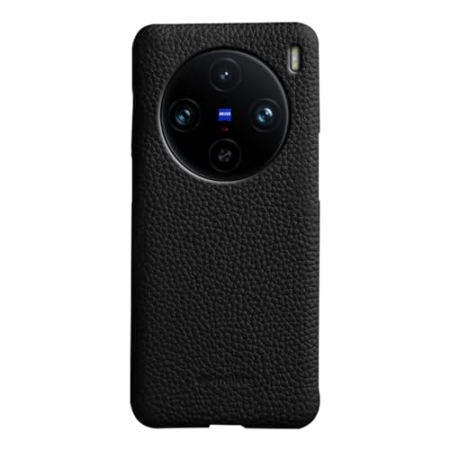 qichenlu Ultra Weich Echt Leder Case für Vivo X100 Pro,Morandi Farbe Schwarz Echtes Rindsleder Backcover Innenfutter Handy Schutz Hülle qichenlu Ultra Weich Echt Leder Case für Vivo X100 Pro,Morandi Farbe Schwarz Echtes Rindsleder Backcover Innenfutter Handy Schutz Hülle von qichenlu