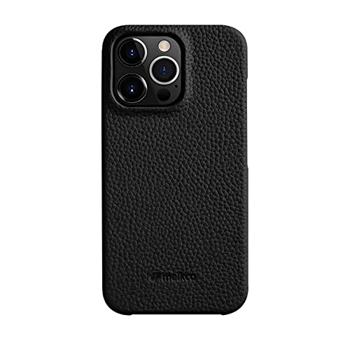 qichenlu Ultra Weich Echt Leder Case kompatibel mit iPhone 13 Pro Max,Morandi Farbe Schwarz Echtes Rindsleder Backcover Innenfutter Handy Schutz Hülle kompatibel mit iPhone 13 Pro Max von qichenlu