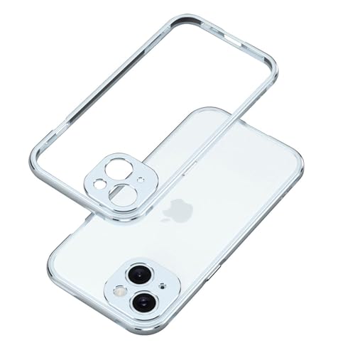 qichenlu Ultraslim Gaming Case Blau Aluminium Rahmen für iPhone 15,Leicht Luftfahrt Alulegierung Metall Bumper Innen Schwamm,mit Kamera Schutz Abdeckung Rückseite Folie von qichenlu