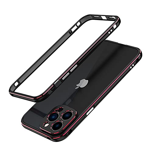 qichenlu Ultraslim Gaming Case Schwarz & Rot Aluminium Rahmen kompatibel mit iPhone 13 Pro,Leicht Luftfahrt Alulegierung Metall Bumper Innen Schwamm,mit Kamera Schutz Abdeckung Rückseite Folie qichenlu Ultraslim Gaming Case Schwarz & Rot Aluminium Rahmen kompatibel mit iPhone 13 Pro,Leicht Luftfahrt Alulegierung Metall Bumper Innen Schwamm,mit Kamera Schutz Abdeckung Rückseite Folie von qichenlu