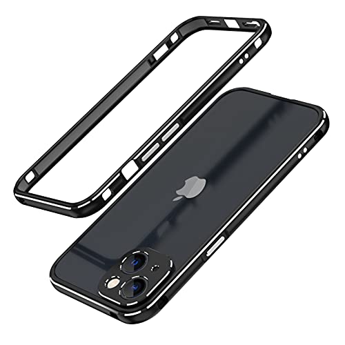 qichenlu Ultraslim Gaming Case Schwarz & Silber Aluminium Rahmen kompatibel mit iPhone 14,Leicht Luftfahrt Alulegierung Metall Bumper Innen Schwamm,mit Kamera Schutz Abdeckung Rückseite Folie qichenlu Ultraslim Gaming Case Schwarz & Silber Aluminium Rahmen kompatibel mit iPhone 14,Leicht Luftfahrt Alulegierung Metall Bumper Innen Schwamm,mit Kamera Schutz Abdeckung Rückseite Folie von qichenlu