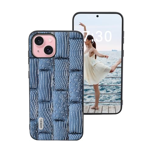 qichenlu Echtleder Schutzhülle,【Geprägtes Tiermuster,Stoßfest Bumper Case】 Robustes Rindsleder Back Cover Echte Ledertasche kompatibel mit iPhone 15,Blau qichenlu Echtleder Schutzhülle,【Geprägtes Tiermuster,Stoßfest Bumper Case】 Robustes Rindsleder Back Cover Echte Ledertasche kompatibel mit iPhone 15,Blau von qichenlu