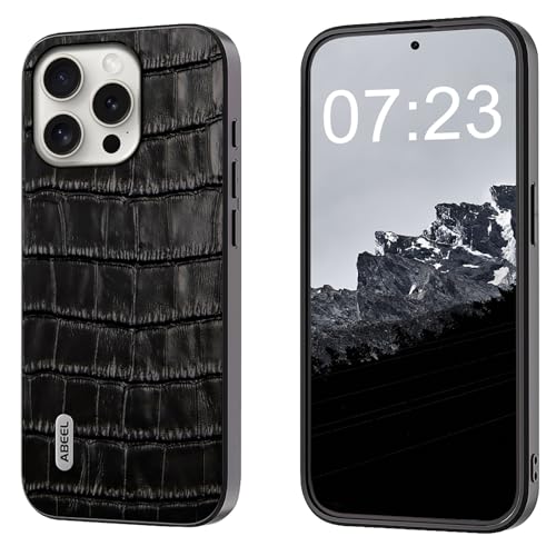 qichenlu Echtleder Backcover,【Geprägtes Krokodil Muster, Robustes Rindsleder】 Stoßfest Rand Ecken Schutz Ledercase Tasche Handy Hülle kompatibel mit iPhone 15 Pro Max,Schwarz qichenlu Echtleder Backcover,【Geprägtes Krokodil Muster, Robustes Rindsleder】 Stoßfest Rand Ecken Schutz Ledercase Tasche Handy Hülle kompatibel mit iPhone 15 Pro Max,Schwarz von qichenlu