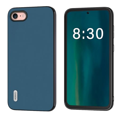 qichenlu Echtleder Cover Case,Robustes Rindsleder Stoßfest Weicher Rahmen Handy Ecken Schutz Lederhülle kompatibel mit iPhone SE 2020/2022,Blau qichenlu Echtleder Cover Case,Robustes Rindsleder Stoßfest Weicher Rahmen Handy Ecken Schutz Lederhülle kompatibel mit iPhone SE 2020/2022,Blau von qichenlu