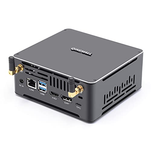 qikemall Mini PC Windows 11 Core i7 8565U, Mini Computer 32GB DDR4 RAM 512GB M.2 SSD,Micro PC 4K HDMI DP, Office PC WiFi,Type-C, BT 4.2,Mini Desktop PC von qikemall