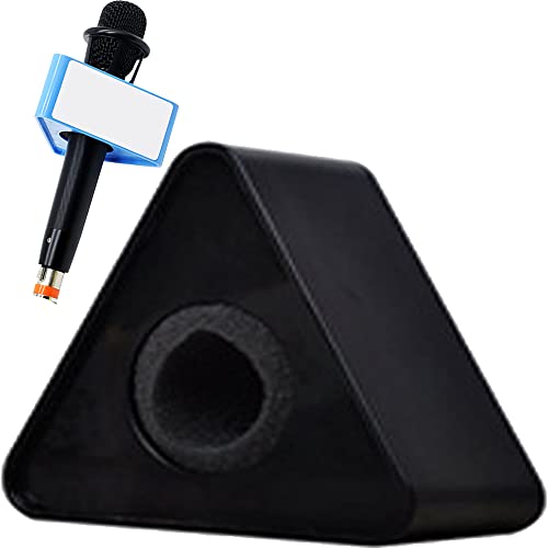 qiqule Custom Microphone Logo Live Equipment Logo Triangle Interview Microphone Logo Karaoke Microphone Logo (schwarzes Dreieck) von qiqule