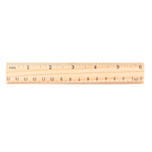 Holz-Lineal, doppelseitig, 15 cm, 20 cm, 30 cm 15cm von qiulip stationary