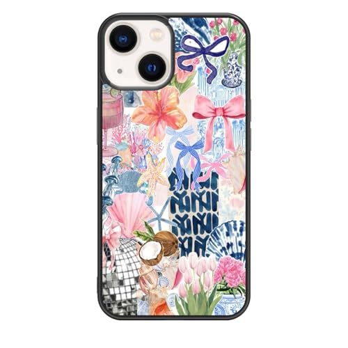 qizjio Ästhetische Collage-Handyhülle, stoßfest, schützende Kunstkokette, Sommer-Telefonhülle für iPhone 15 von qizjio