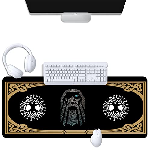 Viking Odin Schreibtischunterlage, Großes Mauspad, Erweitertes Mousepad, Rechteckig, 31,5 X 11,8 Zoll, Genähte Kanten, Rutschfeste Tastaturunterlage Für Das Büro Zu Hause,Odin,31.5''×11.8'' Viking Odin Schreibtischunterlage, Großes Mauspad, Erweitertes Mousepad, Rechteckig, 31,5 X 11,8 Zoll, Genähte Kanten, Rutschfeste Tastaturunterlage Für Das Büro Zu Hause,Odin,31.5''×11.8'' von qsebhnj