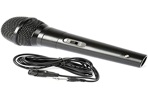 Dynamisches Mikrofon Audio 600 Ohm mit 3 Meter Kabel und Stecker Jack für Karaoke von qtx-eu