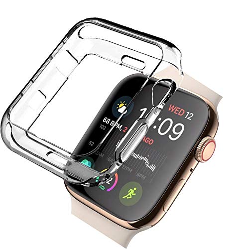 Schutzhülle für Apple Watch 44mm 40mm 42mm 38mm iWatch Zubehör Case Bumper Schutz Cover Hülle Silikon TPU (38mm) von qualiquipment