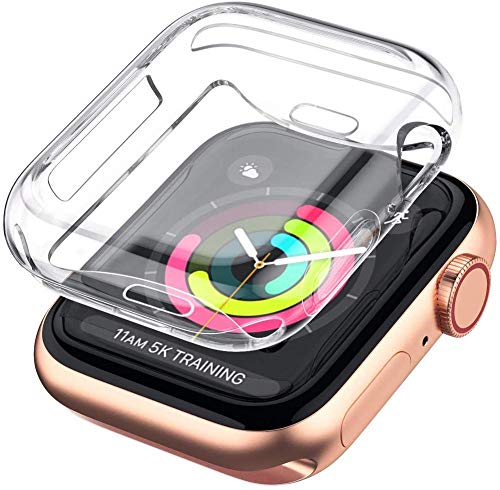 Schutzhülle für Apple Watch Display & Gehäuse Series 8 7 6 5 4 3 2 1 SE - Soft TPU Case in 45mm 44 42 41 40 38 mit Display-Schutz (38mm) von qualiquipment