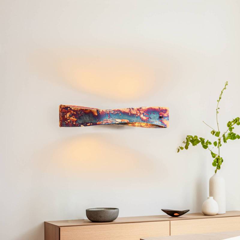 Quitani Baloria LED-Wandleuchte, bunt/oxidiert von Quitani