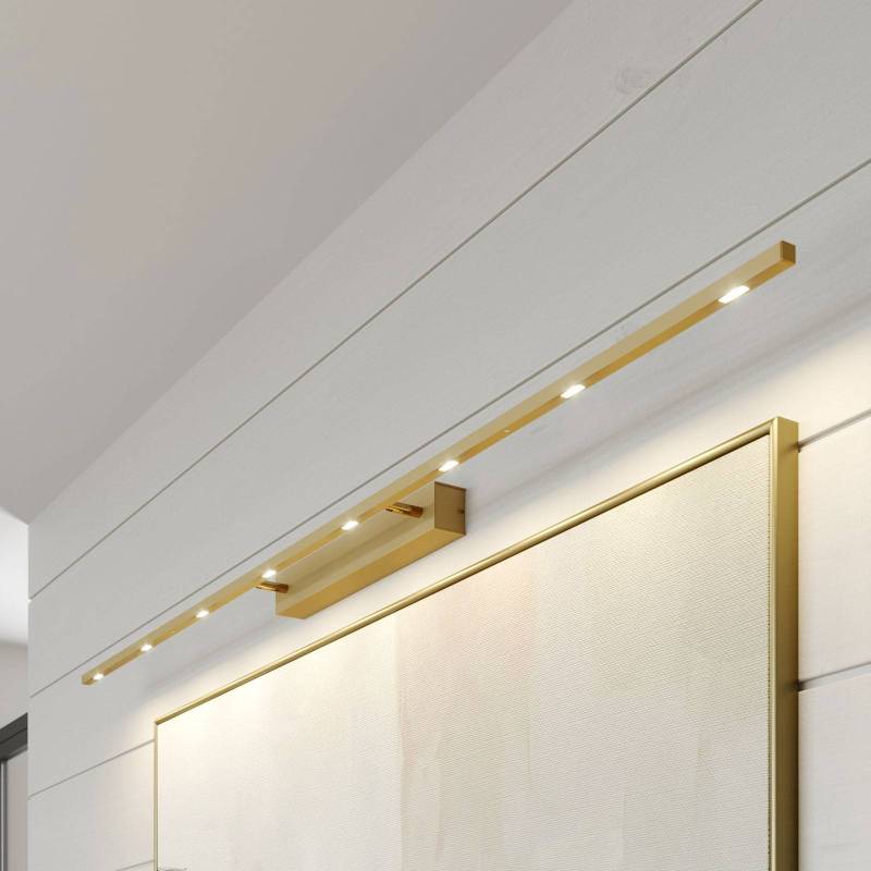 Quitani LED-Bilderleuchte Tolu, messing matt, Länge 159 cm von Quitani