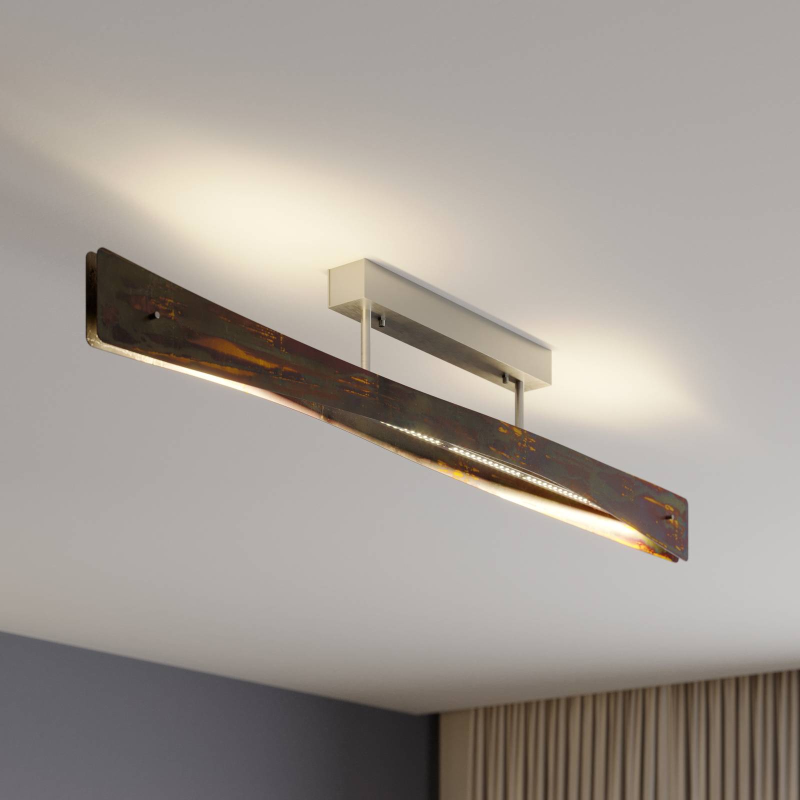 Quitani LED-Deckenlampe Lian, gold oxidiert Quitani LED-Deckenlampe Lian, gold oxidiert von Quitani