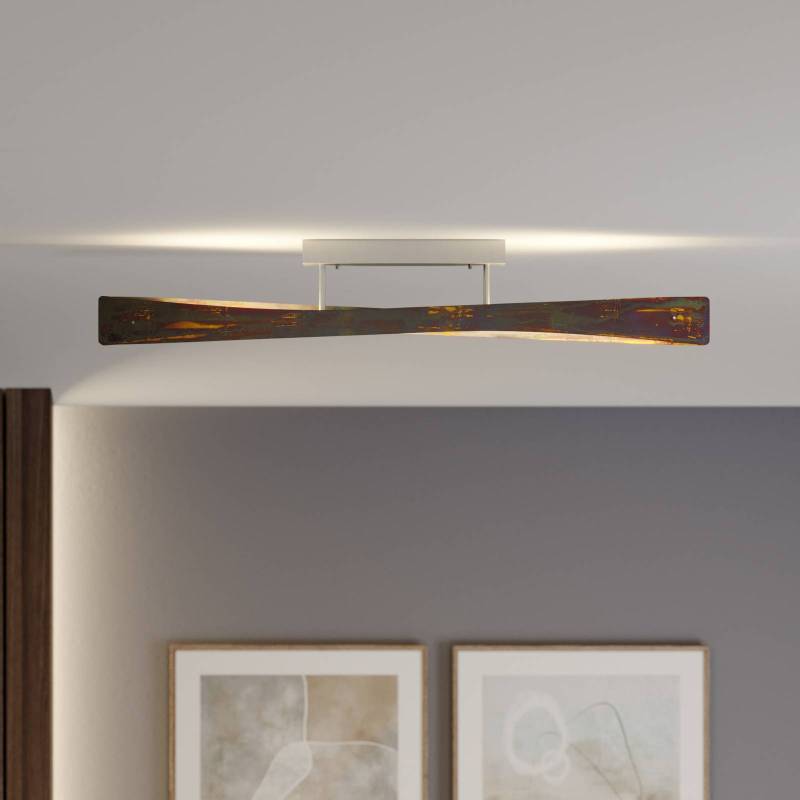Quitani LED-Deckenlampe Lian, gold oxidiert von quitani