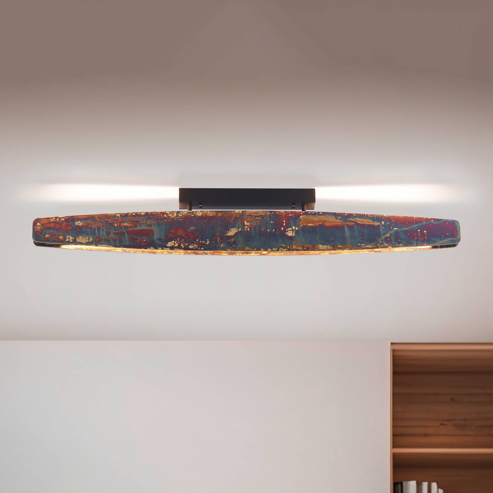 Quitani LED-Deckenlampe Persida, Schlagmetall, goldfarben Quitani LED-Deckenlampe Persida, Schlagmetall, goldfarben von Quitani