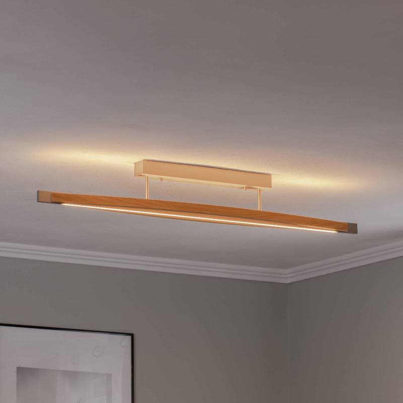Quitani LED-Deckenleuchte Kiera, eiche/nickel, 38W von Quitani
