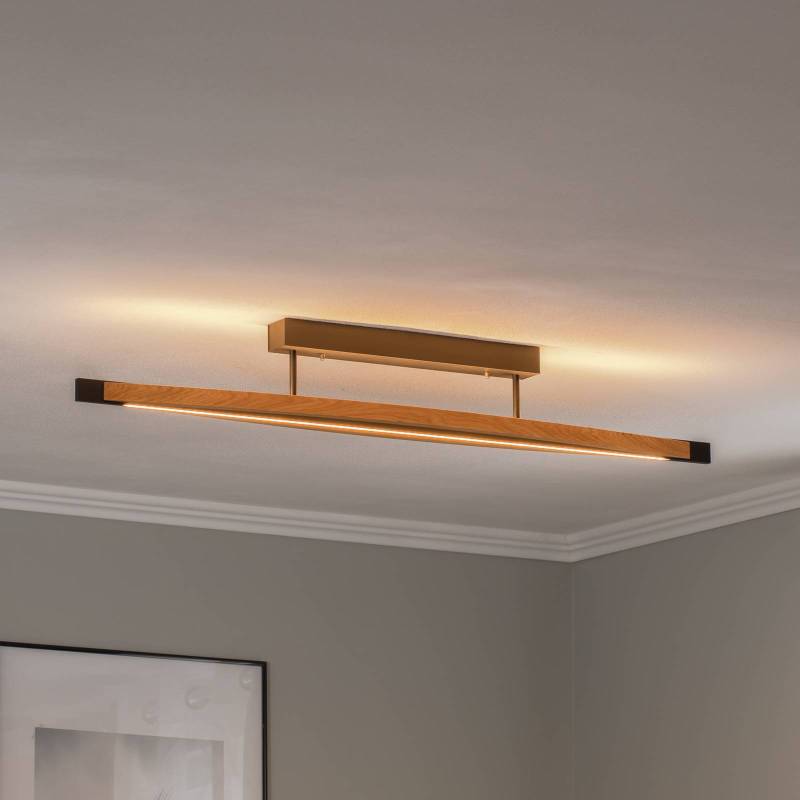 Quitani LED-Deckenleuchte Kiera, eiche/schwarz, 38W von quitani