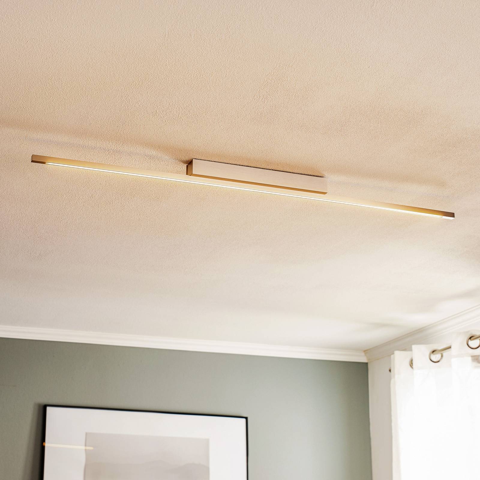 Quitani LED-Deckenleuchte Tolu, nickel, Länge 118 cm Quitani LED-Deckenleuchte Tolu, nickel, Länge 118 cm von Quitani