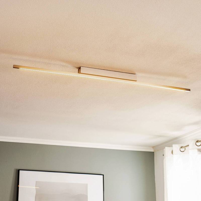 Quitani LED-Deckenleuchte Tolu, nickel, Länge 118 cm von Quitani