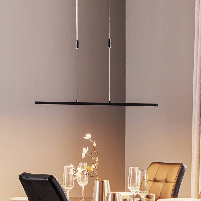 Quitani LED-Hängeleuchte Tolu, schwarz, Länge 118 cm von quitani
