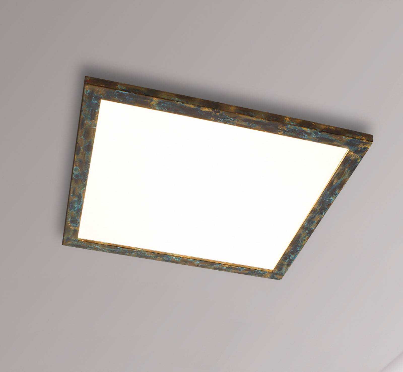 Quitani LED-Panel Aurinor, goldfarbig patiniert, 68 cm von quitani